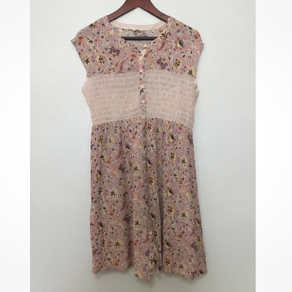 Rare Mystree Smocked Floral Dress Boho